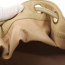 CHANEL Chain Shoulder Bag Lamb Skin Beige Gold CC Auth BA6065-16