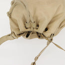 CHANEL Chain Shoulder Bag Lamb Skin Beige Gold CC Auth BA6065-6