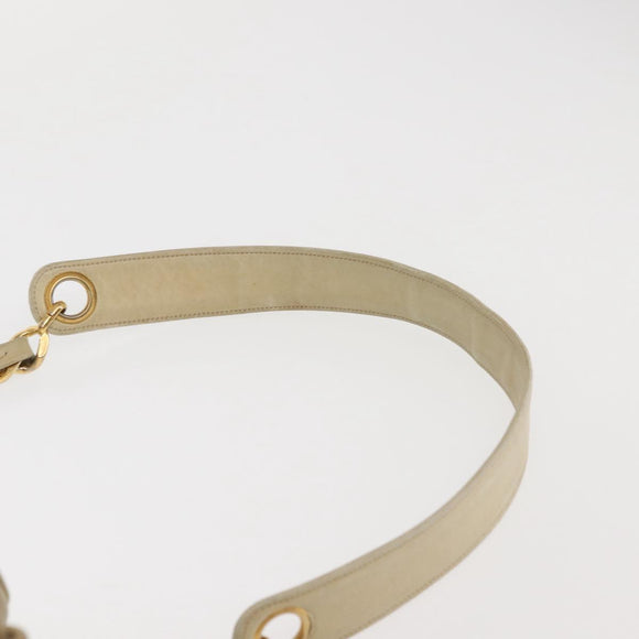 CHANEL Chain Shoulder Bag Lamb Skin Beige Gold CC Auth BA6065