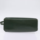 LOEWE Velazquez Hand Bag Suede Leather 2way Green Gold Auth BA6067-5