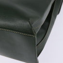 LOEWE Velazquez Hand Bag Suede Leather 2way Green Gold Auth BA6067-17