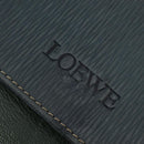 LOEWE Velazquez Hand Bag Suede Leather 2way Green Gold Auth BA6067-18