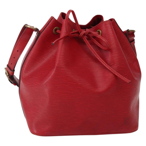 LOUIS VUITTON Epi Petit Noe Shoulder Bag Red M44107 LV Auth BA6069