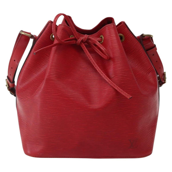 LOUIS VUITTON Epi Petit Noe Shoulder Bag Red M44107 LV Auth BA6069