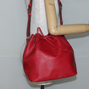 LOUIS VUITTON Epi Petit Noe Shoulder Bag Red M44107 LV Auth BA6069-20