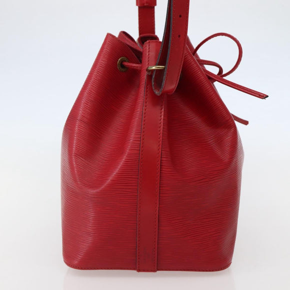 LOUIS VUITTON Epi Petit Noe Shoulder Bag Red M44107 LV Auth BA6069