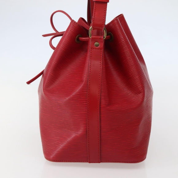 LOUIS VUITTON Epi Petit Noe Shoulder Bag Red M44107 LV Auth BA6069