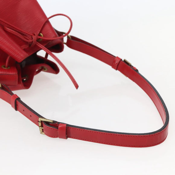 LOUIS VUITTON Epi Petit Noe Shoulder Bag Red M44107 LV Auth BA6069