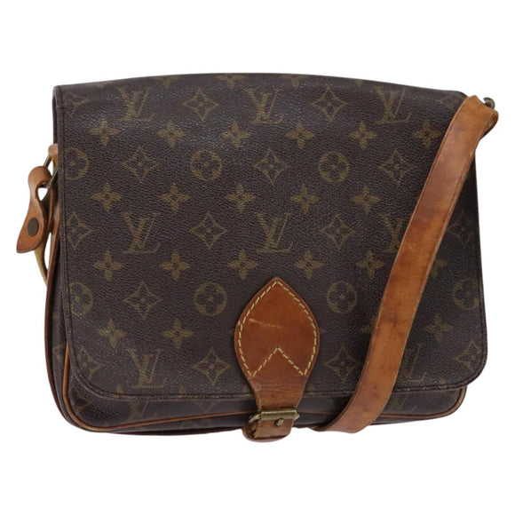 LOUIS VUITTON Monogram Cartouchiere GM Shoulder Bag M51252 LV Auth BA6070