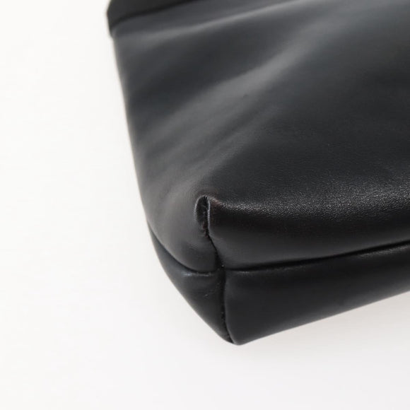 Salvatore Ferragamo Vala Shoulder Bag Leather Black Gold Auth BA6076