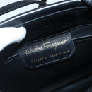 Salvatore Ferragamo Vala Shoulder Bag Leather Black Gold Auth BA6076-15