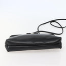 Salvatore Ferragamo Vala Shoulder Bag Leather Black Gold Auth BA6076-9