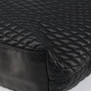 BALLY Hand Bag Leather Black Gold Auth BA6078-9