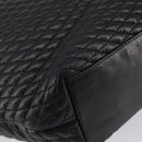 BALLY Hand Bag Leather Black Gold Auth BA6078-14