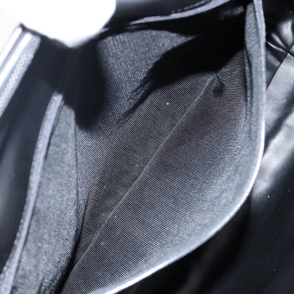 BALLY Hand Bag Leather Black Gold Auth BA6078