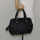 BALLY Hand Bag Leather Black Gold Auth BA6078-21