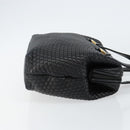 BALLY Hand Bag Leather Black Gold Auth BA6078-3