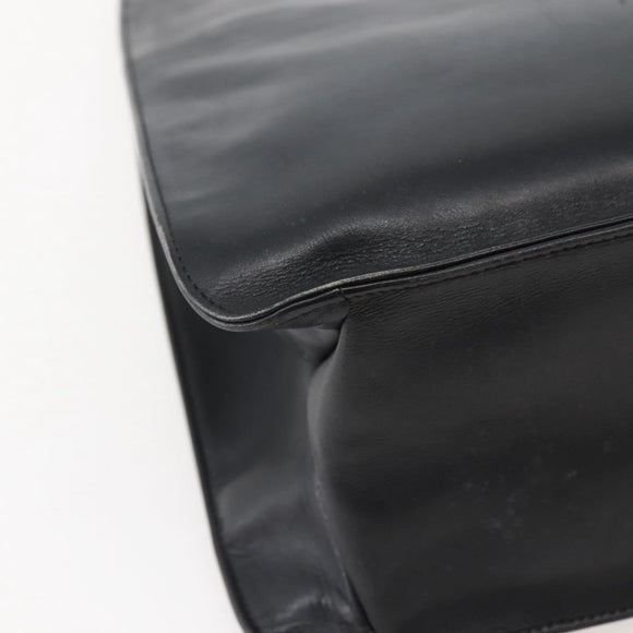 GUCCI Shoulder Bag Leather Black Silver 001 3167 Auth BA6079