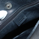 GUCCI Shoulder Bag Leather Black Silver 001 3167 Auth BA6079-17