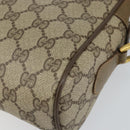 GUCCI GG Supreme Web Sherry Line Shoulder Bag PVC Beige 119 02 088 Auth BA6080-15