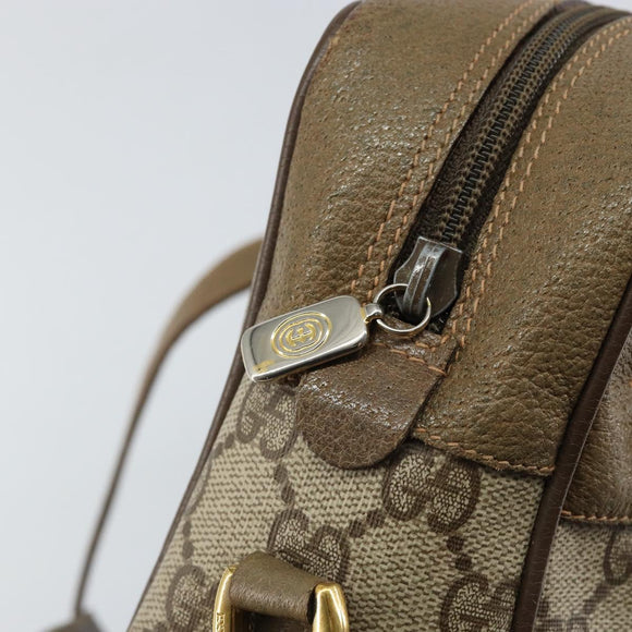 GUCCI GG Supreme Web Sherry Line Shoulder Bag PVC Beige 119 02 088 Auth BA6080