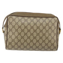 GUCCI GG Supreme Web Sherry Line Shoulder Bag PVC Beige 119 02 088 Auth BA6080-2