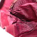 CARTIER Shoulder Bag Leather Bordeaux Gold Auth BA6081-19