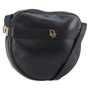 Christian Dior Shoulder Bag Leather Navy Gold Auth BA6082-1