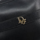 Christian Dior Shoulder Bag Leather Navy Gold Auth BA6082-14