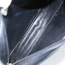 Christian Dior Shoulder Bag Leather Navy Gold Auth BA6082-17