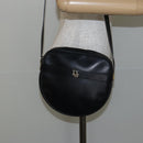 Christian Dior Shoulder Bag Leather Navy Gold Auth BA6082-20