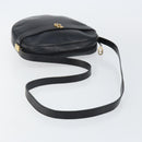 Christian Dior Shoulder Bag Leather Navy Gold Auth BA6082-7