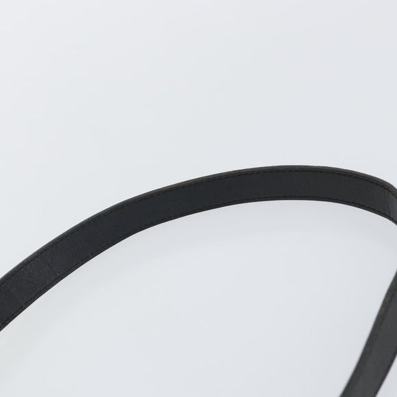 Christian Dior Shoulder Bag Leather Navy Gold Auth BA6082