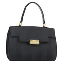 FENDI Pecan Canvas Hand Bag Black Gold Auth BA6083-1