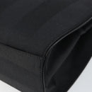 FENDI Pecan Canvas Hand Bag Black Gold Auth BA6083-12