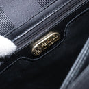 FENDI Pecan Canvas Hand Bag Black Gold Auth BA6083-17