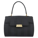 FENDI Pecan Canvas Hand Bag Black Gold Auth BA6083-2