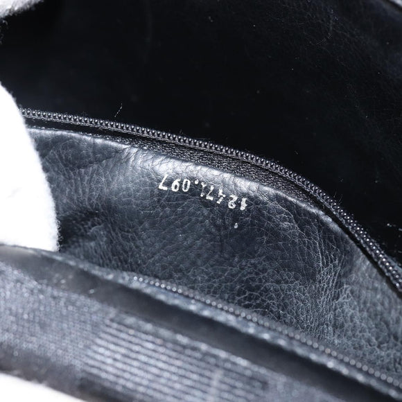 FENDI Pecan Canvas Hand Bag Black Gold Auth BA6083