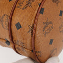 MCM Logogram Vicetos Shoulder Bag PVC Leather Brown Gold Auth BA6085-8