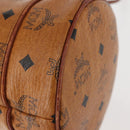 MCM Logogram Vicetos Shoulder Bag PVC Leather Brown Gold Auth BA6085-16