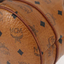 MCM Logogram Vicetos Shoulder Bag PVC Leather Brown Gold Auth BA6085-17