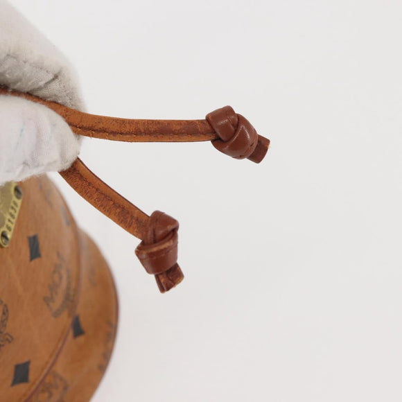 MCM Logogram Vicetos Shoulder Bag PVC Leather Brown Gold Auth BA6085