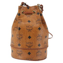 MCM Logogram Vicetos Shoulder Bag PVC Leather Brown Gold Auth BA6085-2