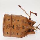 MCM Logogram Vicetos Shoulder Bag PVC Leather Brown Gold Auth BA6085-3