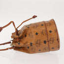 MCM Logogram Vicetos Shoulder Bag PVC Leather Brown Gold Auth BA6085-4