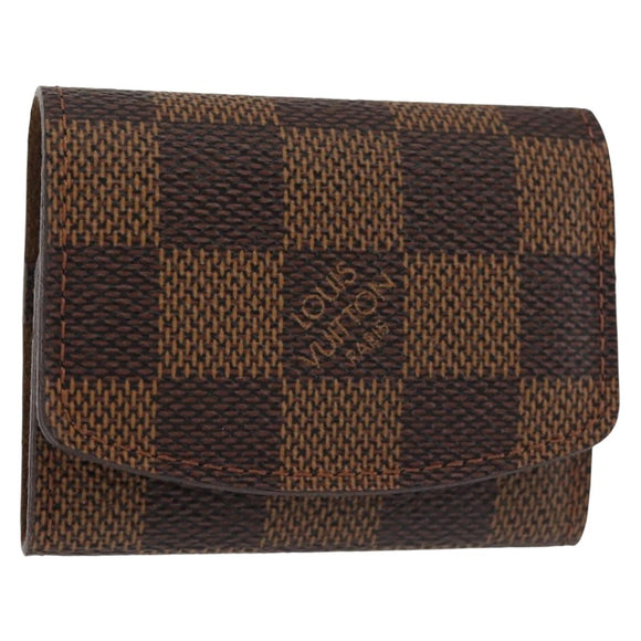LOUIS VUITTON Damier Ebene Cuffs Cuff Case LV Auth BA6087