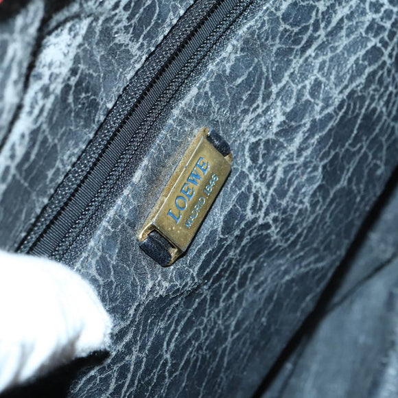 LOEWE Shoulder Bag Leather Orange Gold Auth BA6091