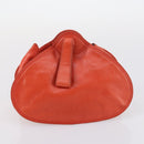 LOEWE Shoulder Bag Leather Orange Gold Auth BA6091-21