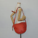 LOEWE Shoulder Bag Leather Orange Gold Auth BA6091-23