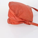 LOEWE Shoulder Bag Leather Orange Gold Auth BA6091-3